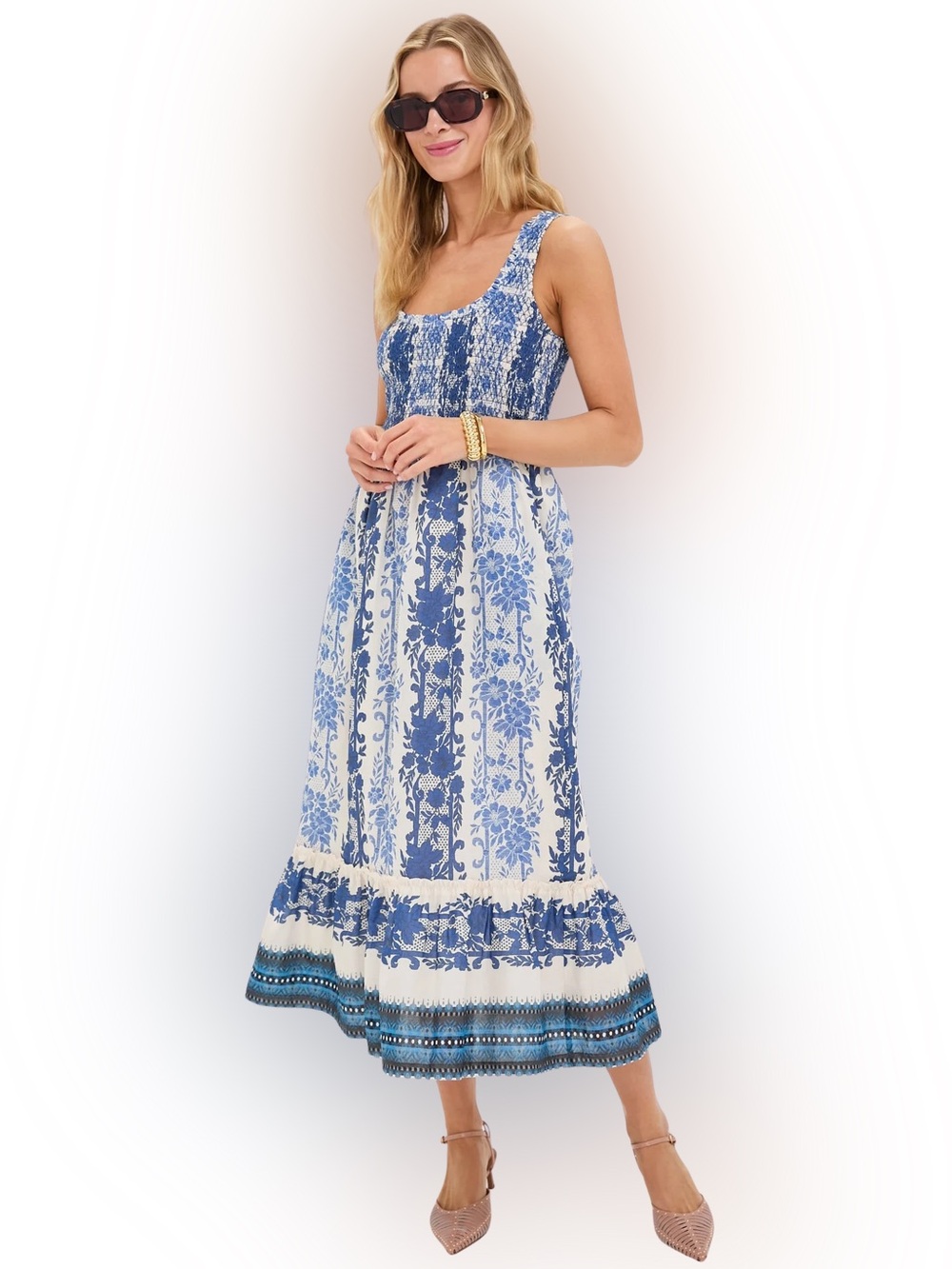 NWT Tuckernuck Bondi Blues Cotton Voile Mallie Dress sz small S